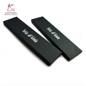 Luxury 350gsm Black Board Hard Cardboard Boxes , Necktie Gift Box With Custom Logo