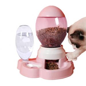 Plastic Automatic Pet Food Bowl For Small Medium Cats Dogs 2.2L