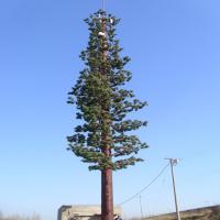 China 50m Height Monopole Pine Tree Tower With TV Radio Mobile Antenna on sale