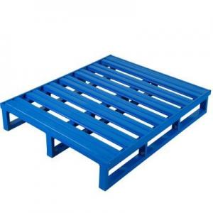 China ODM Blue Stackable Steel Pallets Heavy Duty 4 Enter Way supplier