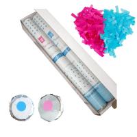 China Gender Reveal Party Pink Blue Color Blower Holi Powder Confetti Cannon on sale