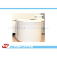China Company Executive Wooden White Reception Desk MDF With logo Printing on sale