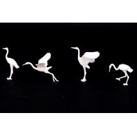 China model white Red 1:50---crowned crane,1:20 model animal,unpainted model grus japone,G scale animals on sale