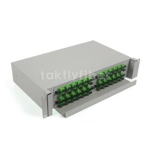 48 SC Simplex Port Rack Mount Sliding Fiber Optic Patch Panel 2U 19 Inch