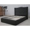 China Bedroom Upholstered Storage Platform Bed 2m X 2m 153 X 203 Cm With Mosquito Net wholesale