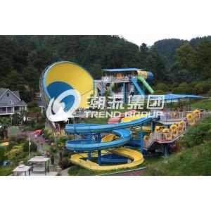 Huge Tornado Custom Water Slides For Family Riding , Width 18.6m