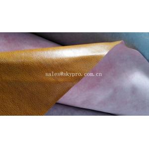 China PU leather faux leather embossed / flocked / crinkle Surface support supplier