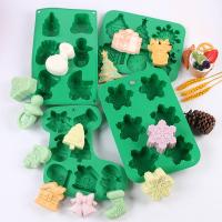 China Large Size Christmas Silicone Molds For Mini Cakes / Handmade Soap / Chocolate on sale