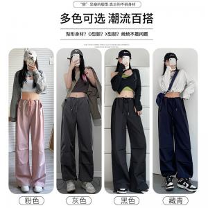 China                  Custom Casual High Quality Lightweight 100%Nylon Woven Sports Workout Blank Cargo Pants for Women              supplier