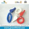 Red/Blue Plastic Wrist Band Coil Loop with Plastic Alerting Whistles