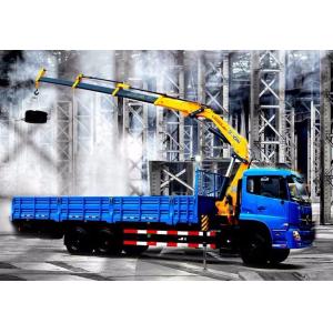 SQ10ZK3Q 10T Truck Mounted Knuckle Boom Cranes With Folding Arm 160L Oil Tank