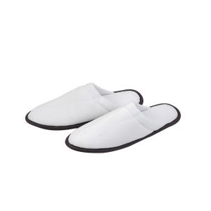 white open toe hotel coral fleece slippers
