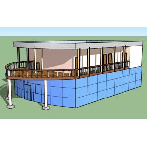 China Customized Commercial Prefab  Buildings Used For Restaurant With Lightweight Steel Frame supplier