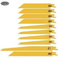 China 10 Piece Various Sizes Bi-Metal Reciprocating Saw Blades Combination Set For Wood And Metal Cutting on sale