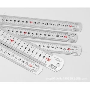 China Règle en acier inoxydable épaissie, échelle double face, règle durable et résistante à l'usure supplier