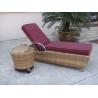 China Waterproof Cane Sun Lounger , Resin Wicker Chaise Lounge Set wholesale