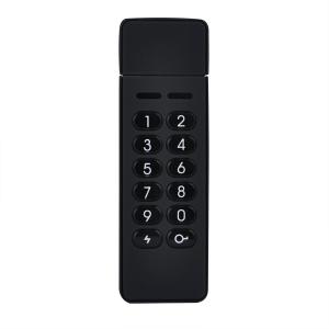 USB Encrypted Flash Drive Password Key 32GB Aluminum with Keypad Portable 256-bit AES XTS Hardware for Business