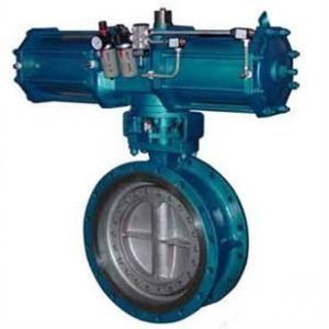 China Pneumatic Metal Seat Butterfly Valves DN300 PN10 For Industrial Waste Water,WCB,CAST STEEL supplier