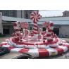 Giant Christmas Candy Cane Inflatable Amusement Park Bouncer For Kids And Adults