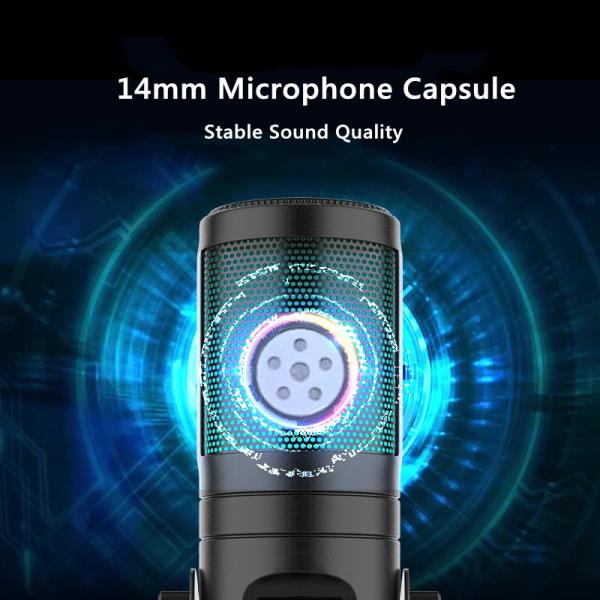 Stereo Computer Microphone With Mute Button Compatible MacOS Windows