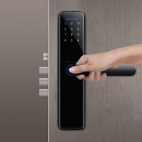 China Aluminum Alloy Bluetooth Sliding Door Lock ROHS Keyless Door Lock With App on sale