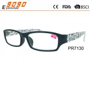 China Hot sale style of reading glasses with plastic frame ,printe the patterns supplier