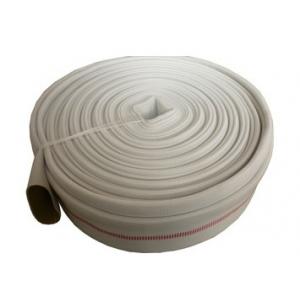 China Light Weight Fire Hose Reel And Cabinet Easy Store White PVC Fire Hose supplier