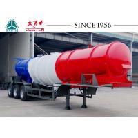 China 3 Axles V Shaped Acid Tanker Trailer 40 Tons Payload With Airbag Suspension on sale
