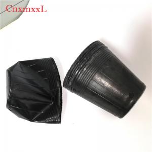 Black Soft Flexible PE Coated Plastic Nursery Pot 1 Gallon Round Flower Pot