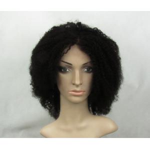 Long Natural Wave Real Human Hair Wigs Tangle Free / Kinky Curly Hair