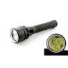 China Black 6500k Professional LED Dive Torch , CREE XM L2 Led Diving Flashlight wholesale