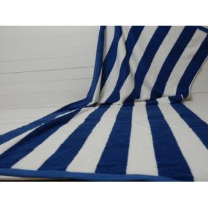 China Factory Supply 100% cotton Yarn Dyed Jacquard Heavy Blue Stripe Pool Towel supplier