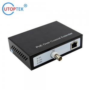 China 10/100Mbps EOC Converter with POE function IP over coaxial extender 300m for CCTV IP camera extend distance supplier