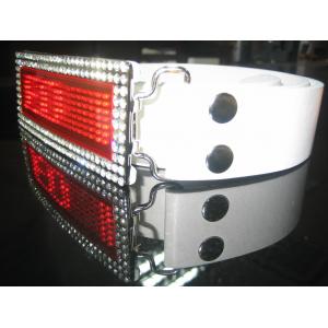 2015 digital programmable  Rhinestone Scrolling LED Belt Buckle for belt