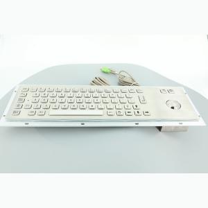Industrial Stainless Steel Keyboard With Trackball 800 DPI Trackball Resolution