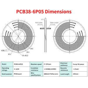 China 38.1mm Diameter PCB Pancake Slip Ring With 6mm Thickness For Small Flat Spaces wholesale