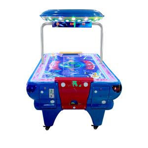 China Bilingual Coin Operated Air Hockey Table With Electronic Scoreboard supplier