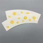 Food Grade Paper Cup Fan Eco Friendly Disposable Biodegradable For Beverage