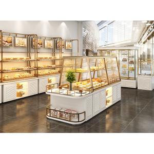 China Powder Coating Cake Shop Display Cabinet Wrought Iron Paint Bread Display Shelves supplier