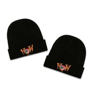 China Black Knitted Hat Trend Letter WOW Hip-Hop Woolen Hat For Women And Men supplier