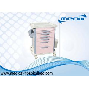 Luxury Drug Medical Storage Carts / Medication Carts For Hospitals Cream Color