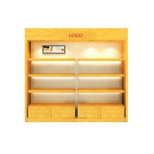 China Armário de exposição de vidro da parede feita sob encomenda com luz do diodo emissor de luz abaixo da prateleira, unidade de exposição da parede do nível superior on sale