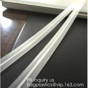 China Zíper longo usado para sacos de plástico do fechamento do fecho de correr, flang feito sob encomenda da flange da cor do dobro do pe da corrente do pvc do PE & dos PP da máquina de lavar do zíper supplier