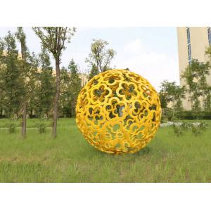 Large Garden Ornaments Statues Color Painted Decorative Stainless Steel Ball Sculpture