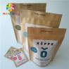 China No Pollution Heat Seal Food Packaging Stand Up Kraft Paper Zipper Bag For Nuts / Protein Powder wholesale