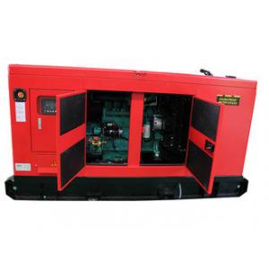 Red 50Hz PERKINS Diesel Generator Set , Mute Type PERKINS Soundproof Generator