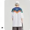 China Spring Summer Abstract Ice Bar Printing Blank T-Shirt Loose Casual 150 grams wholesale
