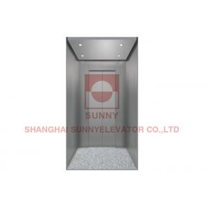 Villa Elevator Interior Design PVC Floor With Stainless Steel / Tube Light