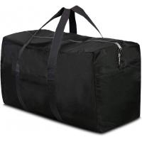 China Extra Large Black 96L Foldable Lightweight Duffel Travel Bag With Zipper on sale
