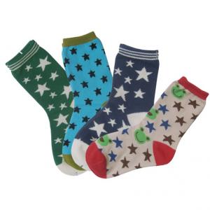 China Custom design, color knitted star Patterned Children's Socks supplier